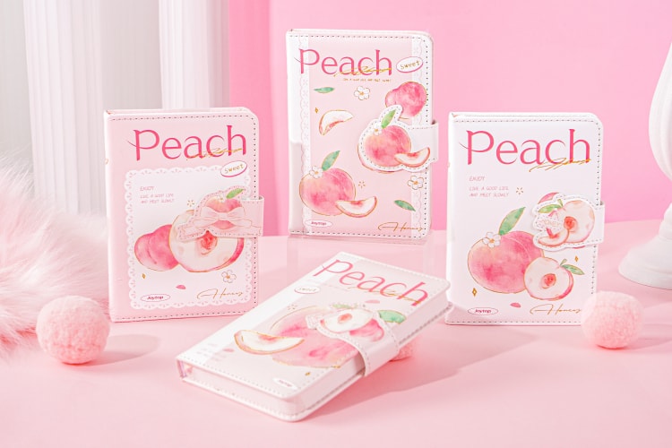 Sweet peach PU notebook A6 JT-101980 蜜桃集-小异形磁扣本A6（彩色内页）