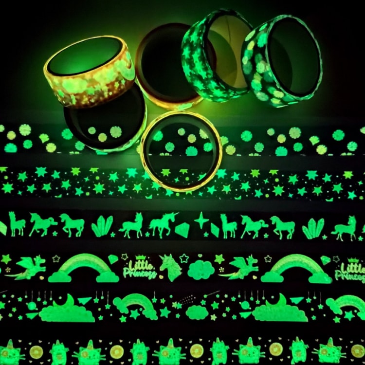Light Glow in dark Washi tape collection 夜光和纸胶带系列