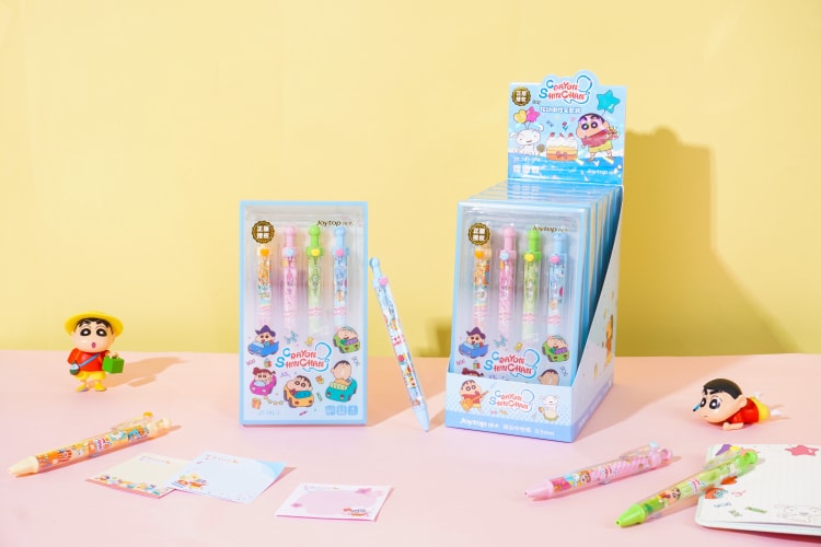 JT-741-2 Crayon Shin-chan Gel pen 快乐小新-爱心双层按动中性笔4支装