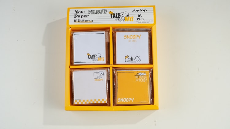 Snoopy Line lift Collection notepad 7.6*7.6cm JT-101356线条生活-便签本7.6*7.6cm