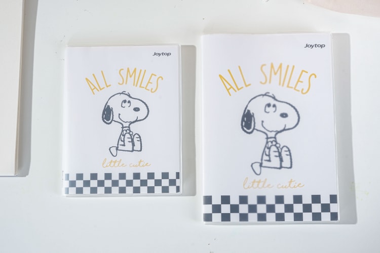 Snoopy rubber sleeve notebook Line inner JT-101319/JT-101321 线条生活-胶套本A5/B5（横线内页）