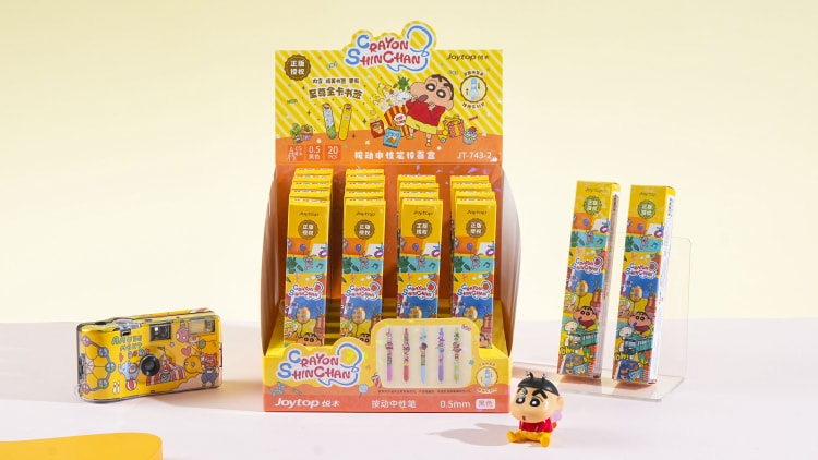 JT-743-2 Crayon Shin-chan  Gel pen blind box 快乐小新-快乐推推中性笔惊喜盒