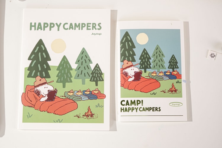 Snoopy camping collection sewing notebook  A5/B/5 JT-101316 /JT-101318 野营日记-车线本A5/B5（横线内页）