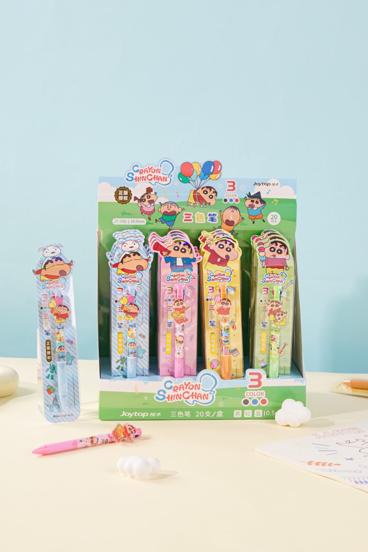 JT-745-1 Crayon Shin-chan Gel pen(3 colors)快乐小新-三色笔单支吸塑装