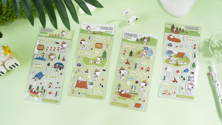 Snoopy Double-layer Sticker JT-101294 野营日记-双层贴纸