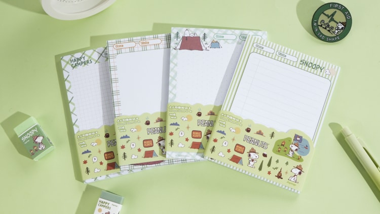 Snoopy notepad A6 JT-101446 野营日记-拍纸本A6