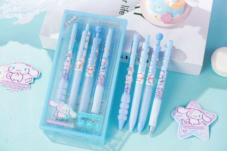 JT-778-H Marshmallow-Cinnamoroll pen棉花软糖-大耳狗软软护套按动笔4支装