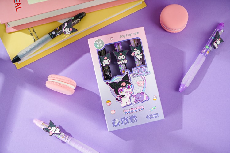 JT-784-H Marshmallow-Kuromi erasable pen棉花软糖-酷洛米贴片可擦笔（3支装）